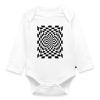 optische Illusion 17 - Baby Bio-Langarm-Body - Weiß - Vorne