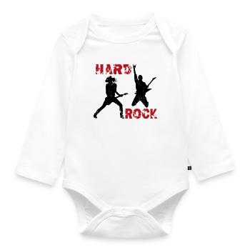 Hard Rock Gitarristen - Baby Bio-Langarm-Body - Weiß - Vorne