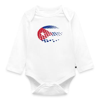 Cuba Flag Caribbean Vacation Cuba Travel Havana - Organic Longsleeve Baby Bodysuit - white - Front