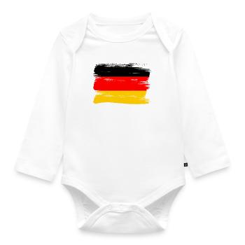 Drapeau de l’Allemagne Drapeau allemand Utilisé Look Homeland - Body Bébé bio manches longues - blanc - Devant