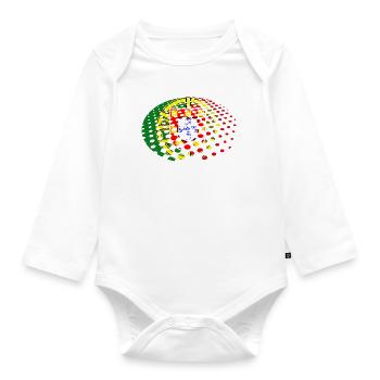 Portugal Drapeau Utilisé Look Drapeau Portugais - Body Bébé bio manches longues - blanc - Devant