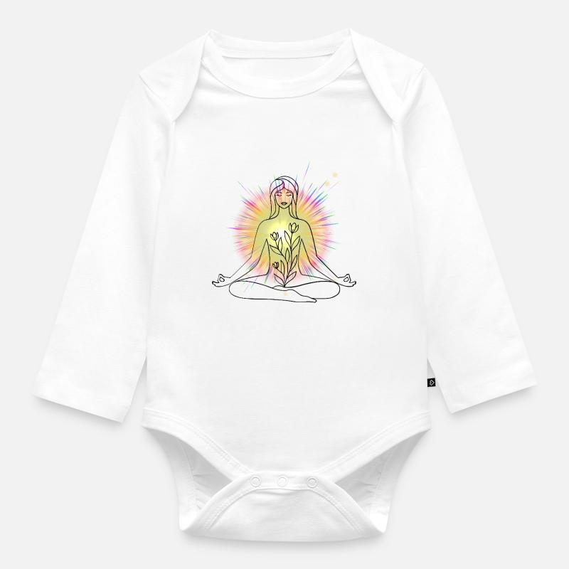 Réveillé - Body Bébé bio manches longues - blanc