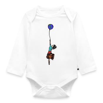 Reisen - Baby Bio-Langarm-Body - Weiß - Vorne