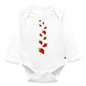 Chilli Comic - Baby Bio-Langarm-Body - Weiß - Vorne