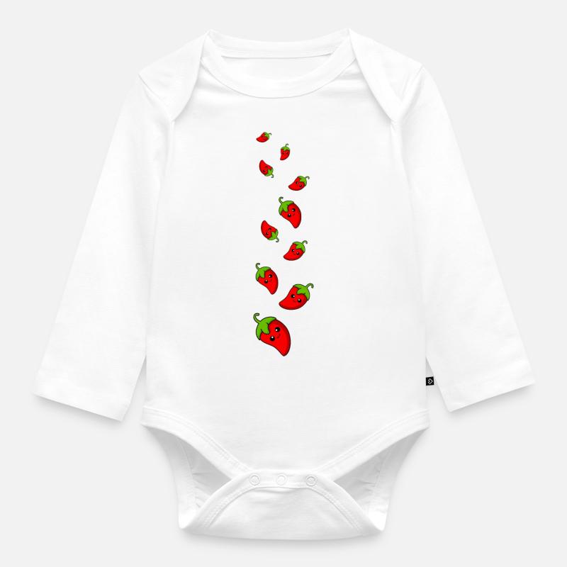 Chilli Comic - Baby Bio-Langarm-Body - Weiß