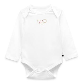 infinitely red - Organic Longsleeve Baby Bodysuit - white - Front