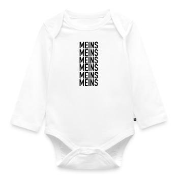 Meins meins meins meins - Baby Bio-Langarm-Body - Weiß - Vorne