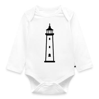 Lighthouse - Organic Longsleeve Baby Bodysuit - white - Front