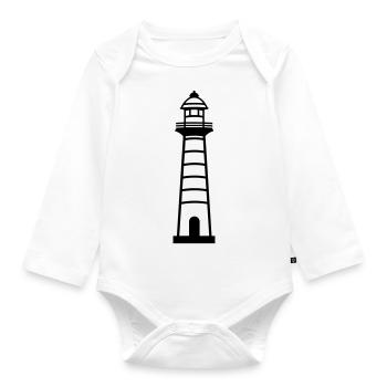 Lighthouse - Organic Longsleeve Baby Bodysuit - white - Front