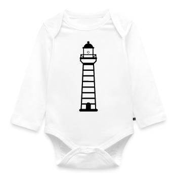 Lighthouse - Organic Longsleeve Baby Bodysuit - white - Front