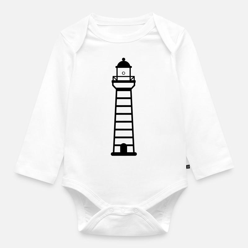 Phare - Body Bébé bio manches longues - blanc