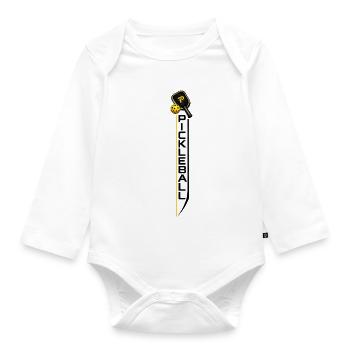PICKLEBALL - Organic Longsleeve Baby Bodysuit - white - Front