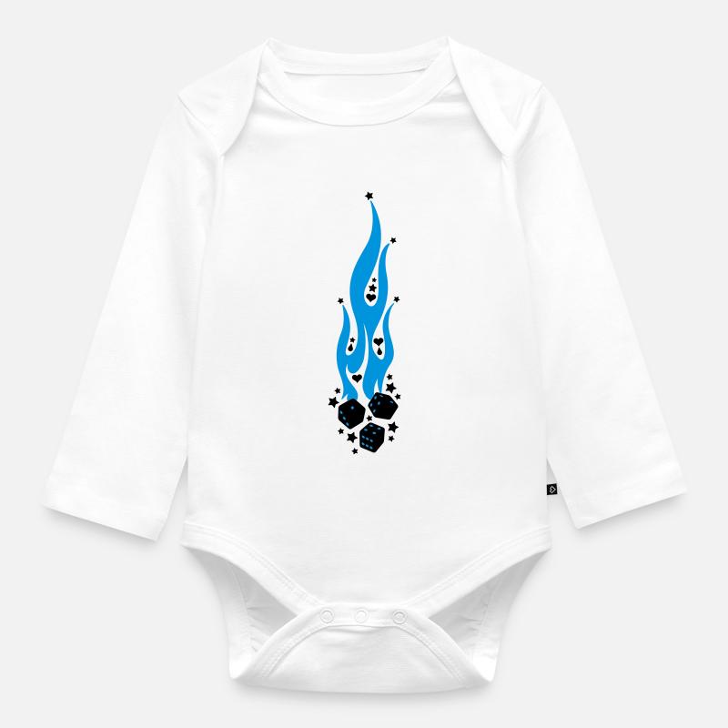 flammen - Body Bébé bio manches longues - blanc