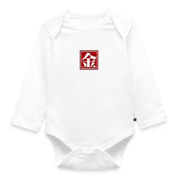 Kim chinese chinese - Organic Longsleeve Baby Bodysuit - white - Front