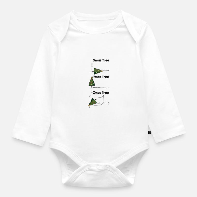 Mathematiker Weihnachtsgeschenke - Baby Bio-Langarm-Body - Weiß