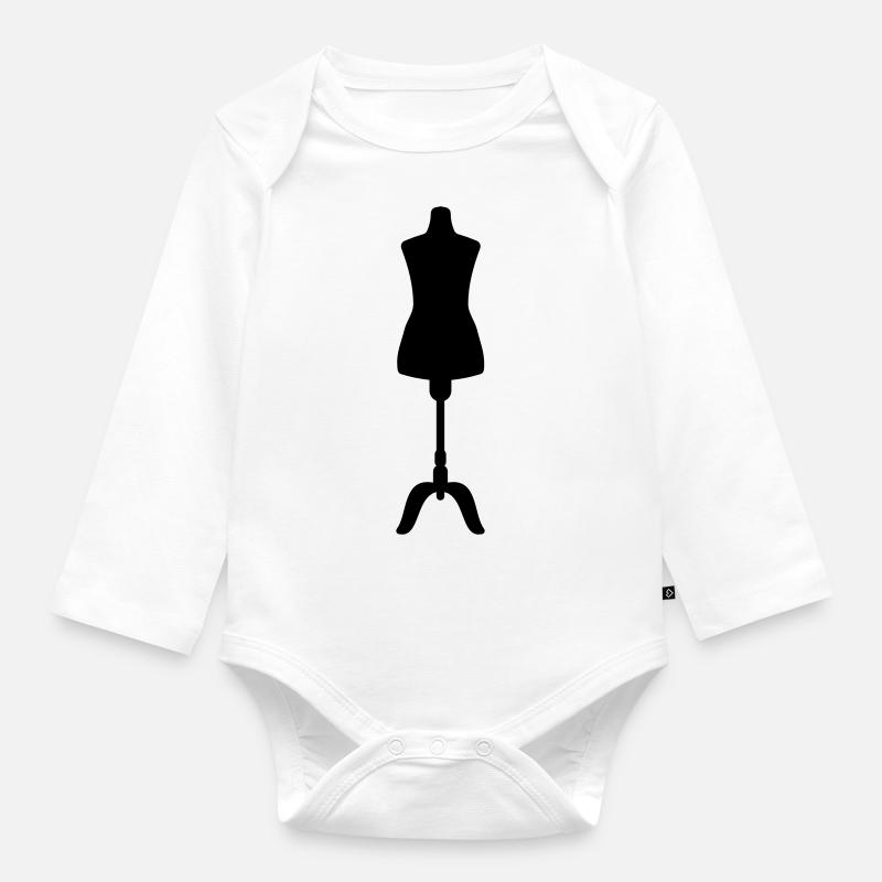 Couturière est factice - Body Bébé bio manches longues - blanc