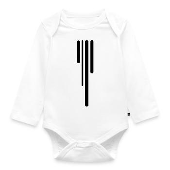 drip - Organic Longsleeve Baby Bodysuit - white - Front