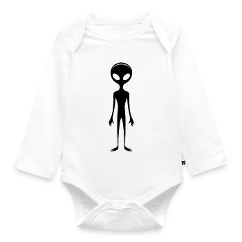 Alien - Baby Bio-Langarm-Body - Weiß - Vorne