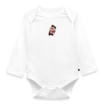 Lash Tech Babe Red Roses Sword Eyelashes Eyelashes L - Organic Longsleeve Baby Bodysuit - white - Front