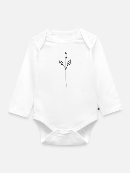 simple Gräser - Baby Bio-Langarm-Body - Weiß