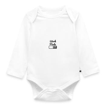 Work Mode - Organic Longsleeve Baby Bodysuit - white - Front