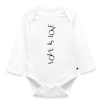 Love Is Love - Organic Longsleeve Baby Bodysuit - white - Front