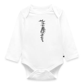 Hanging plant 2 - Baby Bio-Langarm-Body - Weiß - Vorne