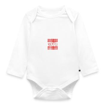 Red 1978 - Organic Longsleeve Baby Bodysuit - white - Front