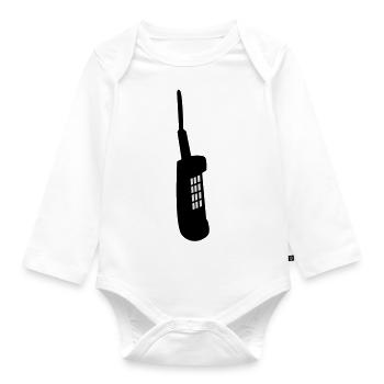 cell oldschool - Organic Longsleeve Baby Bodysuit - white - Front