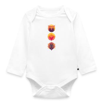 Zeichen Fabelwesen - Baby Bio-Langarm-Body - Weiß - Vorne