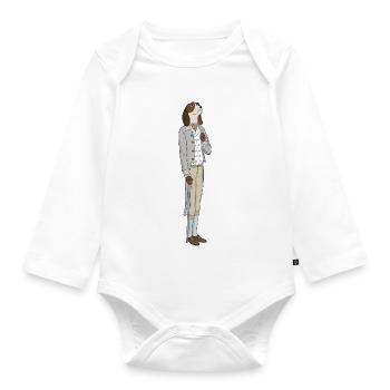 A noble dog - Organic Longsleeve Baby Bodysuit - white - Front