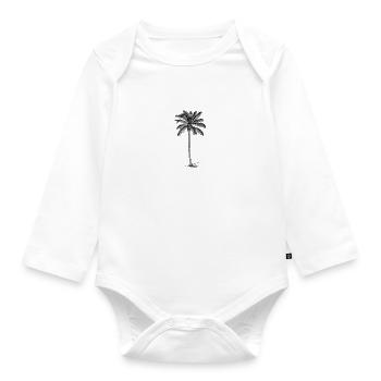palm - Organic Longsleeve Baby Bodysuit - white - Front
