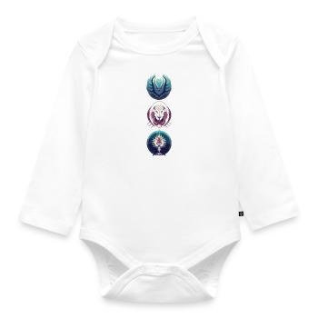 Zeichen Fabelwesen - Baby Bio-Langarm-Body - Weiß - Vorne