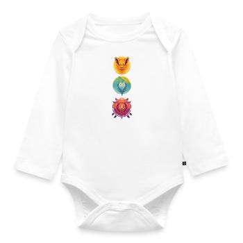 Zeichen Fabelwesen - Baby Bio-Langarm-Body - Weiß - Vorne