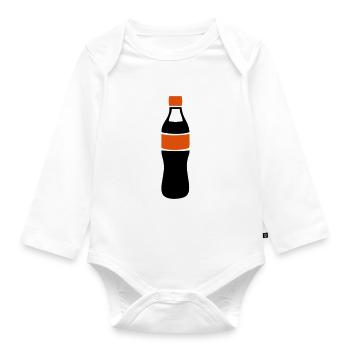 bouteille soda 1 - Body Bébé bio manches longues - blanc - Devant