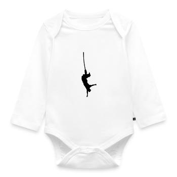 bungee jump - Organic Longsleeve Baby Bodysuit - white - Front