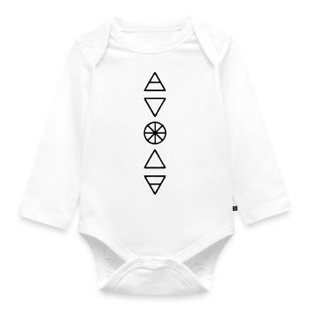 Alchemy Symbols Nature - Organic Longsleeve Baby Bodysuit - white - Front