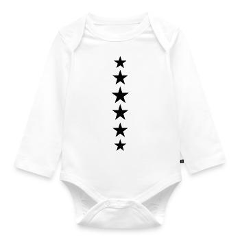 sterne - Baby Bio-Langarm-Body - Weiß - Vorne