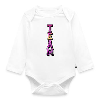 Team - Baby Bio-Langarm-Body - Weiß - Vorne
