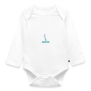 Blasmusik Damian - Baby Bio-Langarm-Body - Weiß - Vorne