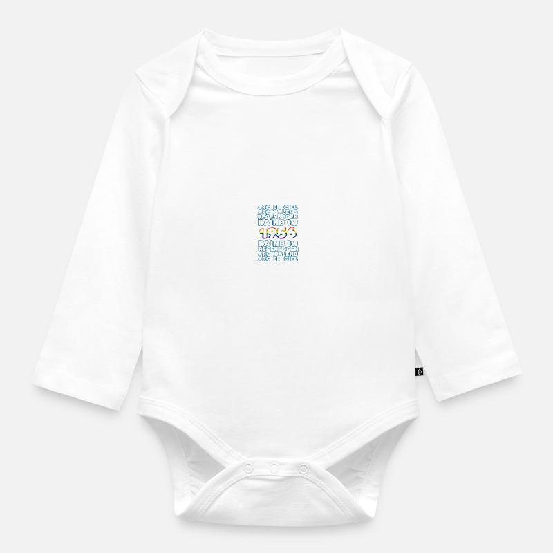 Arc-en-ciel 1956 - Body Bébé bio manches longues - blanc