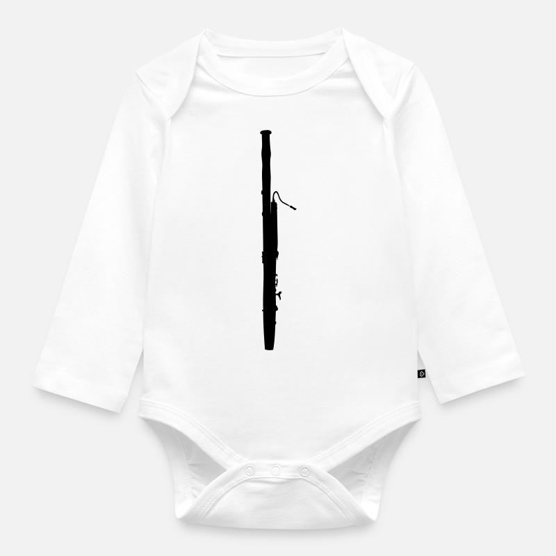 basson - Body Bébé bio manches longues - blanc
