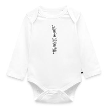 Hanging plant 2 - Baby Bio-Langarm-Body - Weiß - Vorne