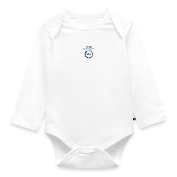 future vintage retro pharmacist pharmacy tech - Body Bébé bio manches longues - blanc - Devant