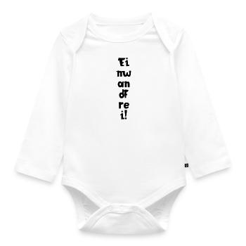 Einwandfrei | Perfekt | Vorbildlich | Spruch - Baby Bio-Langarm-Body - Weiß - Vorne