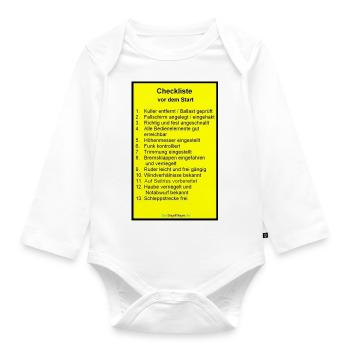 Liste Planeur - Body Bébé bio manches longues - blanc - Devant