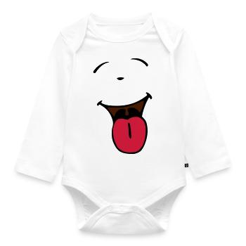 Clown - Organic Longsleeve Baby Bodysuit - white - Front
