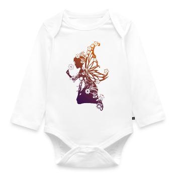Flower Fairy OL - Organic Longsleeve Baby Bodysuit - white - Front