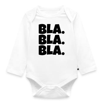 Bla bla bla - Baby Bio-Langarm-Body - Weiß - Vorne