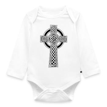 The cross - Organic Longsleeve Baby Bodysuit - white - Front